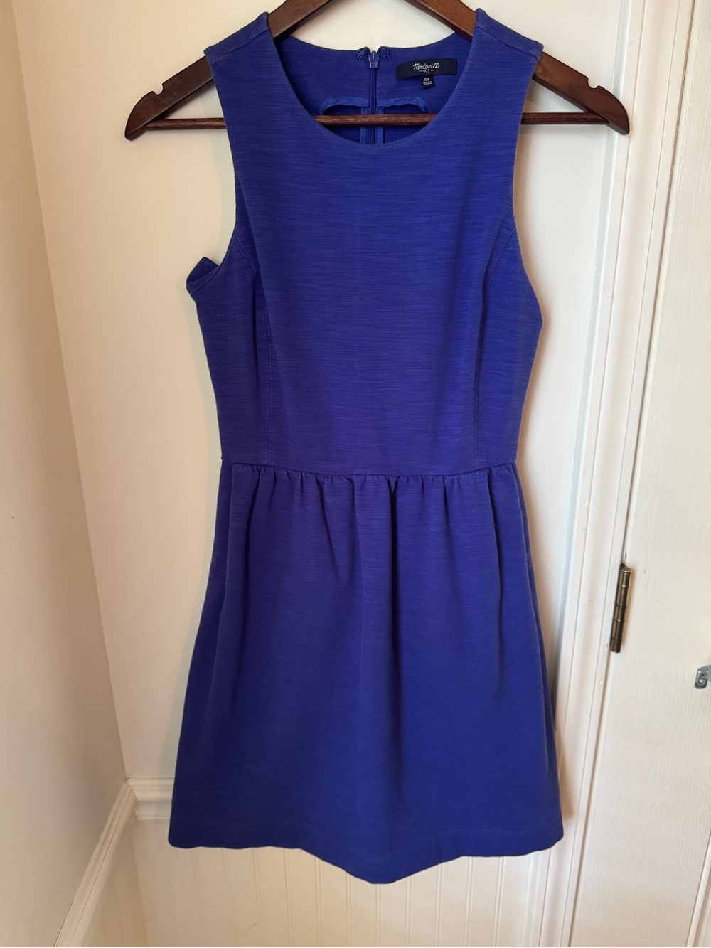 Madewell Blue/Purple Sleeveless Fit & Flare Mini Dress Size XS